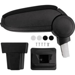 vidaXL Подлакътник за кола черен 11, 5x32x(30-50) см ABS (154668)