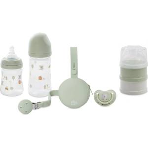 Interbaby Бебешки комплект за хранене Interbaby - Granja Koala, 6 части, зелен (SET75-03) - baby