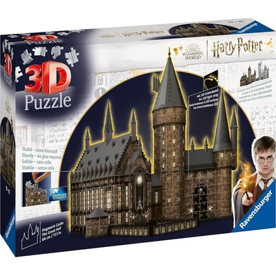 Ravensburger - Puzzle 3D puzzle Hogwarts Castle: The Great Hall LED - 600 piese