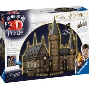 Ravensburger - Puzzle 3D puzzle Hogwarts Castle: The Great Hall LED - 600 piese