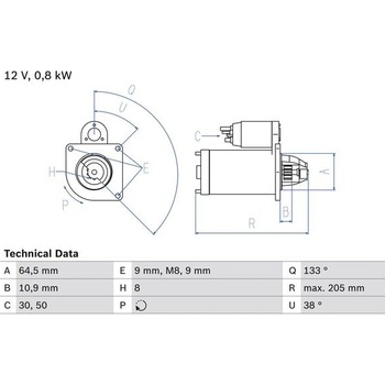 BOSCH Štartér 0986024210