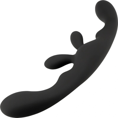 Sensual M28 Dvojité silikonové dildo 23 cm flexibilní černé