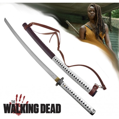 Chladné Zbraně Michonne's Katana "THE WALKING DEAD" se zádovým přehozem - OSTRÁ! – Zboží Mobilmania