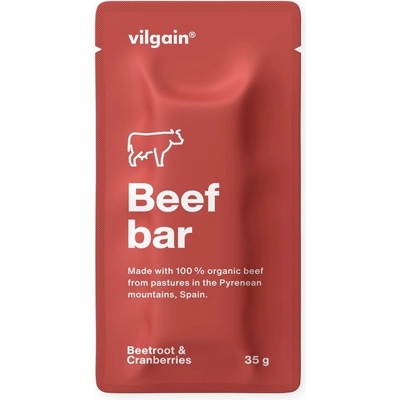 Vilgain Beef Bar BIO brusnice s repou 35 g