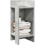 vidaXL Странична маса с рафт, бетонно сив, 25, 5x27x60 см (858548)