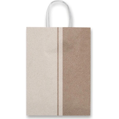 ACTIVA Papírová taška SADOCH Kraft White Stripe L