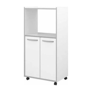 BigBuy Home Помощна мебел Сив меламин Хромирано 60 x 43 x 118 cm