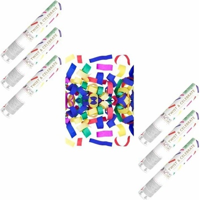 PARTYDECO Konfety mix farieb – farebný papier 6 ks, 20 cm 8595596326570