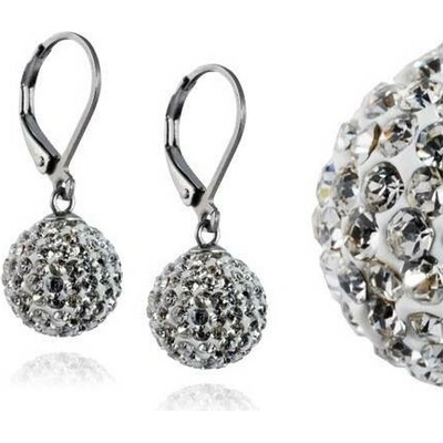 Prosperk náušnice ocelové kuličky Swarovski velké S3581