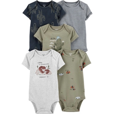 CARTERS CARTER'S Body krátky rukáv Cactus & Buffalo chlapec 5ks