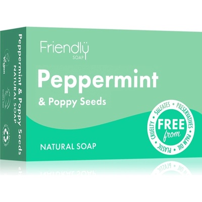 Friendly Soap Natural Soap Peppermint & Poppy Seeds натурален сапун 95 гр