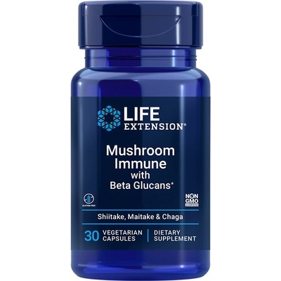 Life Extension Mushroom Immune s Beta Glukánmi 30 kapsúl