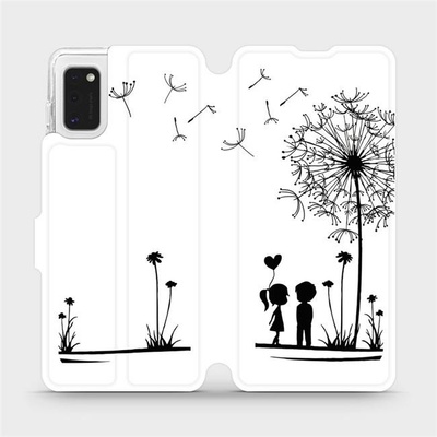 Pouzdro Mobiwear parádní flip Samsung Galaxy A41 - MH16P Dvojice s pampeliškou