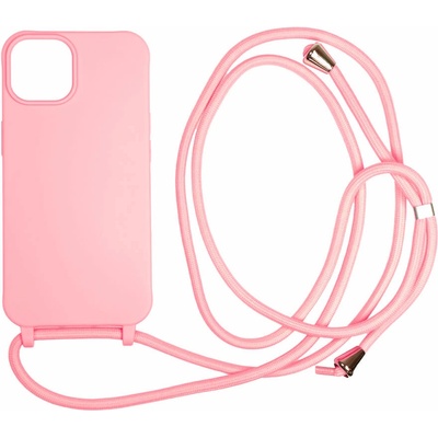 Mobile Origin Силиконов (TPU) калъф с връзка за носене за iPhone 14 - Mobile Origin Lanyard Silicone Case (розов) (LYC-S-PNK-14)