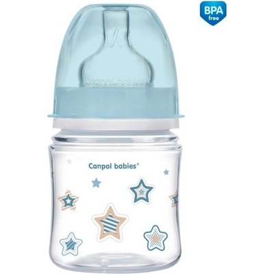 Canpol babies láhev se širokým hrdlem Newborn baby modrá 120ml