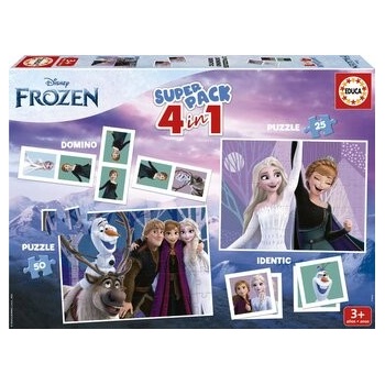 Educa Puzzle 4v1 Frozen 2x puzzle, pexeso a domino 40-99 dielov
