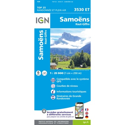 mapa Samoens Haut-Giffre 1:25 t. IGN