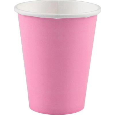 Papierové poháre , ružové, 266 ml Amscan