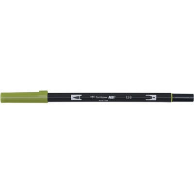 Tombow Tombow Oboustranný štětcový fix ABT Dual Brush Pen, dark olive (ABT-158)