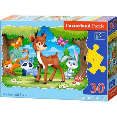 Castorland A Deer and Friends 30 pcs Контурен пъзел 30 броя Анимации (GXP-577218)