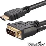 BlackBird Кабел hdmi мъжки към dvi 24+1 мъжки двупосочен, 2 м bh1260 (bh1260)