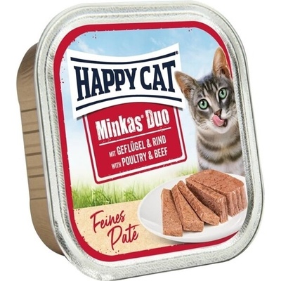 Happy Cat Minkas Duo Paté hydina a hovädzie 8 x 100 g