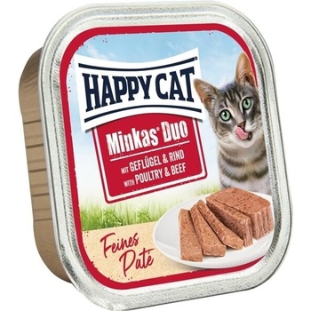 Happy Cat Minkas Duo Paté hydina a hovädzie 8 x 100 g