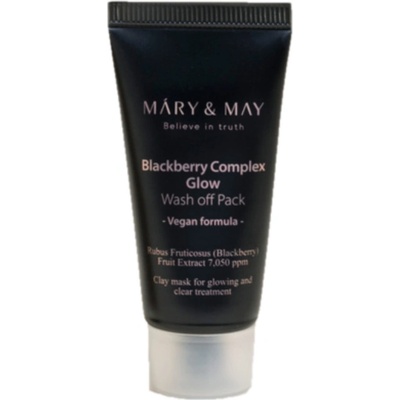MARY&MAY - BLACKBERRY COMPLEX GLOW WASH OFF PACK - Revitalizační pleťová maska s komplexem z ostružin 30 g