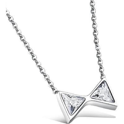 Šperky4U Ocelový řetízek s přívěškem mašlička OPD0059