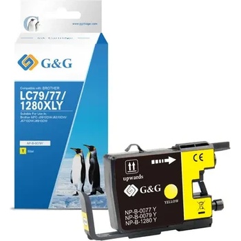 Image 1 of Compatible ГЛАВА ЗА BROTHER MFC J6510/J6710/J6910 - Yellow - LC1280Y (LC-1280Y) - PN NP-B-0079Y - G&G (200BRALC1280Y)