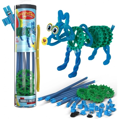 Spaghetteez Kreatívna stavebnica Modro-zelená 34 ks