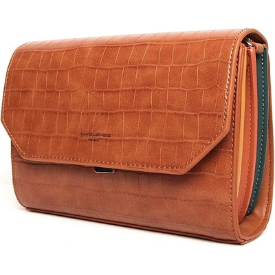 David Jones dámská pevná crossbody kabelka 6524-1 hnědá