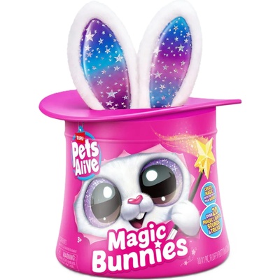 ZURU Интерактивна плюшена играчка Zuru Pets Alive - Магически Заек в Цилиндър, асортимент (9549)