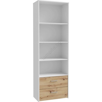 FORTE Библиотека URO дъб artisan/бяла (FR0048)