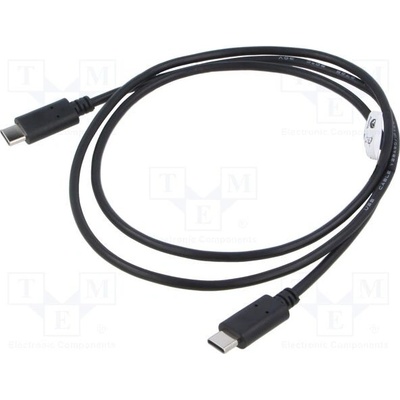 Lanberg CA-CMCM-10CU-0010-BK USB 2.0, USB C vidlice, z obou stran, zlacený, 1m, černý