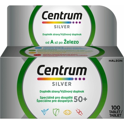 Centrum Silver multivitamín pre starších dospelých nad 50 rokov 100 tabliet