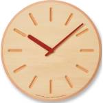 Lemnos Стенен часовник Paper Wood Line оранжеви стрелки 29 см (DRL19-06 OR)