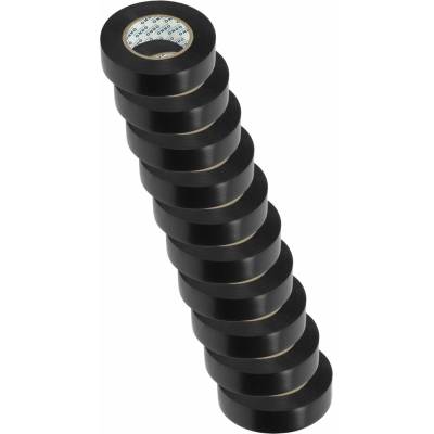 Orno Sada izolačných pások nehorľavých 10 ks 0,13 mm x 19 mm x 20 čierna