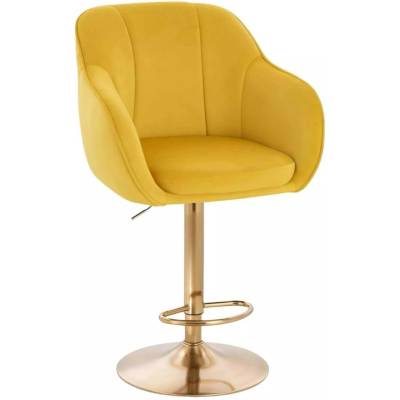 LuxuryForm Design Avola Velur na zlatom tanieri žltá