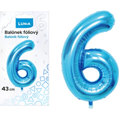 Luma Balónek foliový č.1 MODRÝ 43 cm