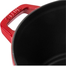 Staub Cocotte 3 ks sada litinového hrnce pánve a pekáče višňová 24 cm