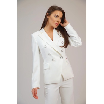 Image 1 of Radek's collection Дамско сако двуредно в цвят слонова кост 42308-102