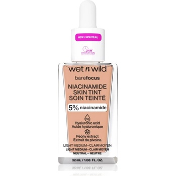 Wet n Wild Bare Focus Niacinamide Skin Tint lehký hydratační make-up Light Medium Cool 32 ml