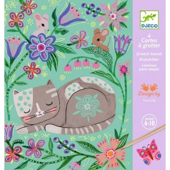 DJECO - Творчески комплект със скреч карти - Приказки (DJ09717)