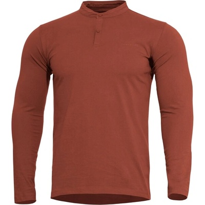 PENTAGON Дълга тениска с копчета Romeo 2.0, Maroon Red (K09016-2.0-74)