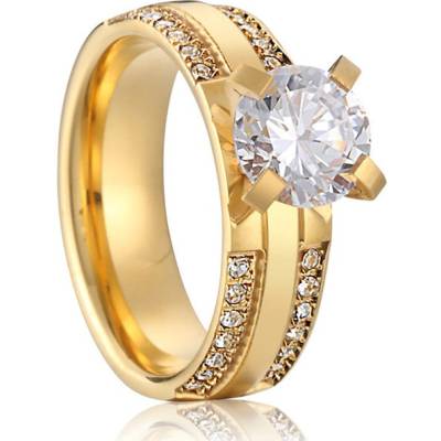 Steel Wedding dámský ocelový prsten se zirkony SPPL023