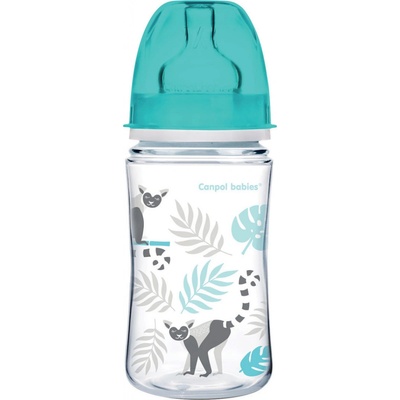 Canpol babies fľaša sa širokým hrdlom Royal Baby Pink 240 ml