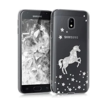 Image 1 of kwmobile Прозрачен калъф за Samsung Galaxy J3 (2017) - сребрист