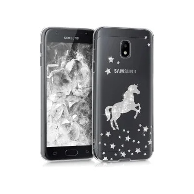 kwmobile Прозрачен калъф за Samsung Galaxy J3 (2017) - сребрист