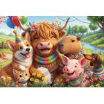 Trefl - Puzzle Flamingo: Birthday Crew - 400 piese